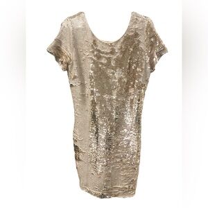 RENN Gold Sequined Party Dress | Size 12